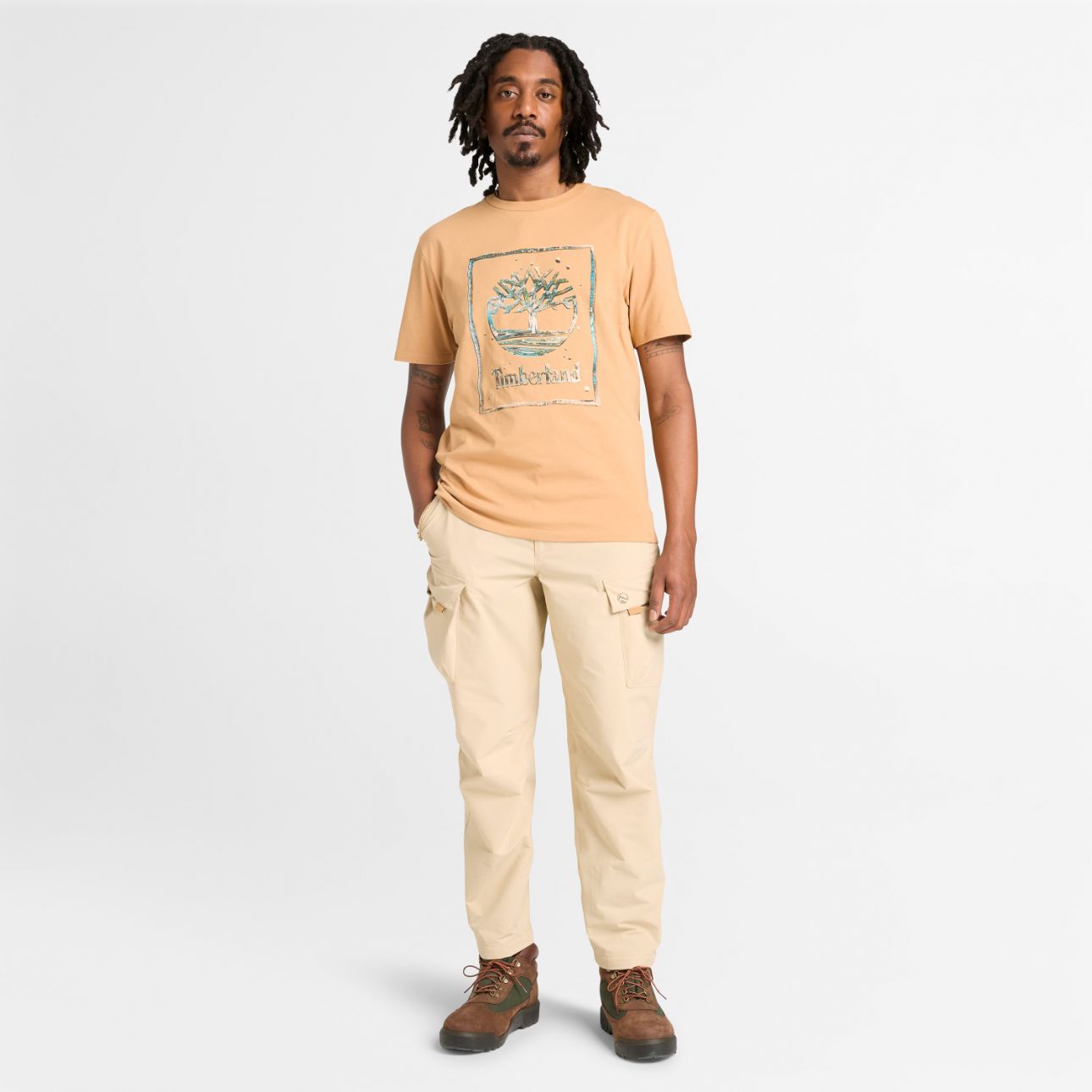 טי שירט לגברים Water Stack Logo