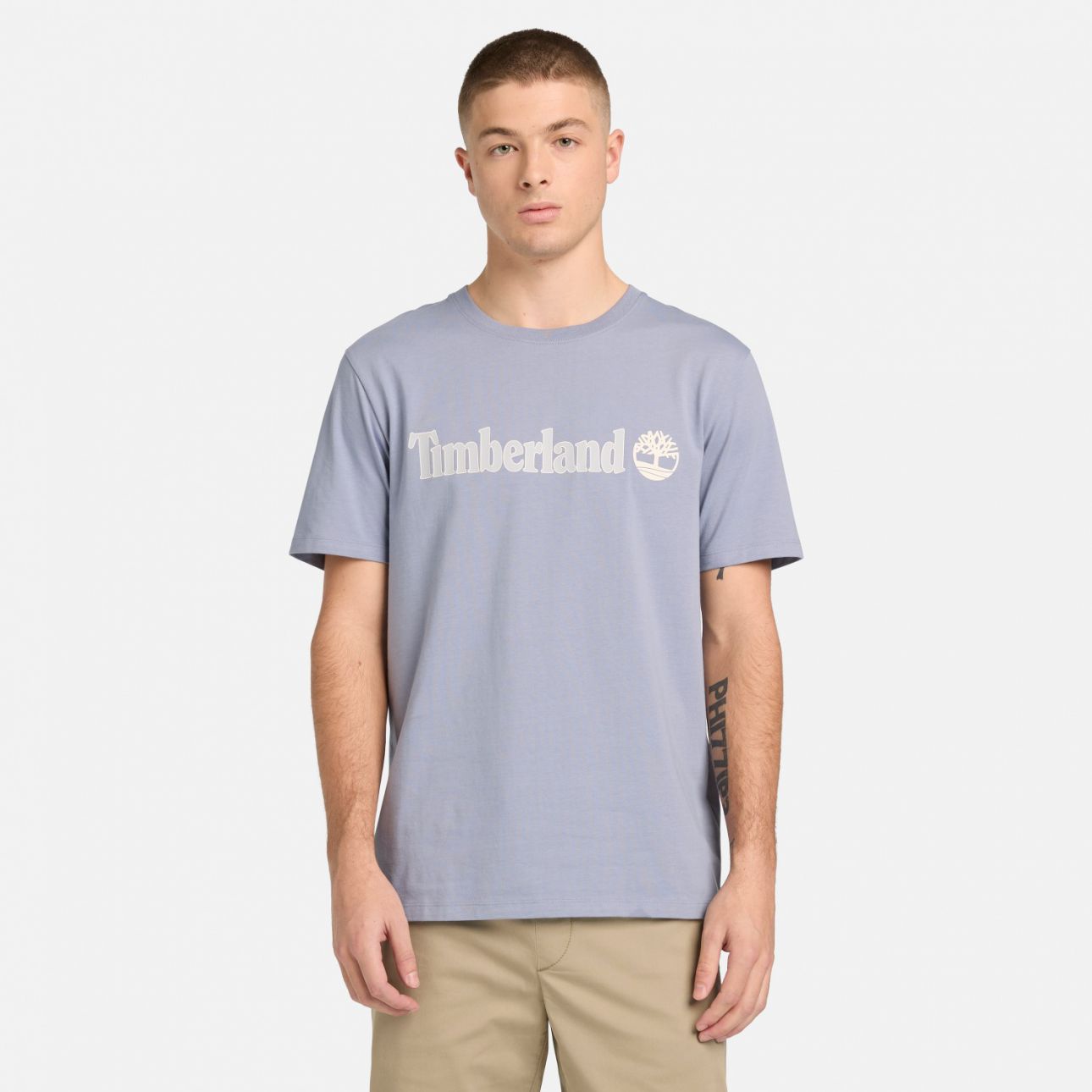 טי שירט לגברים עם הדפס לוגו Timberland