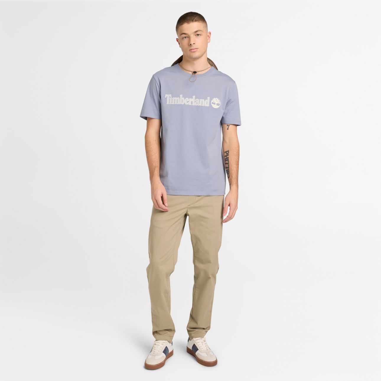 טי שירט לגברים עם הדפס לוגו Timberland
