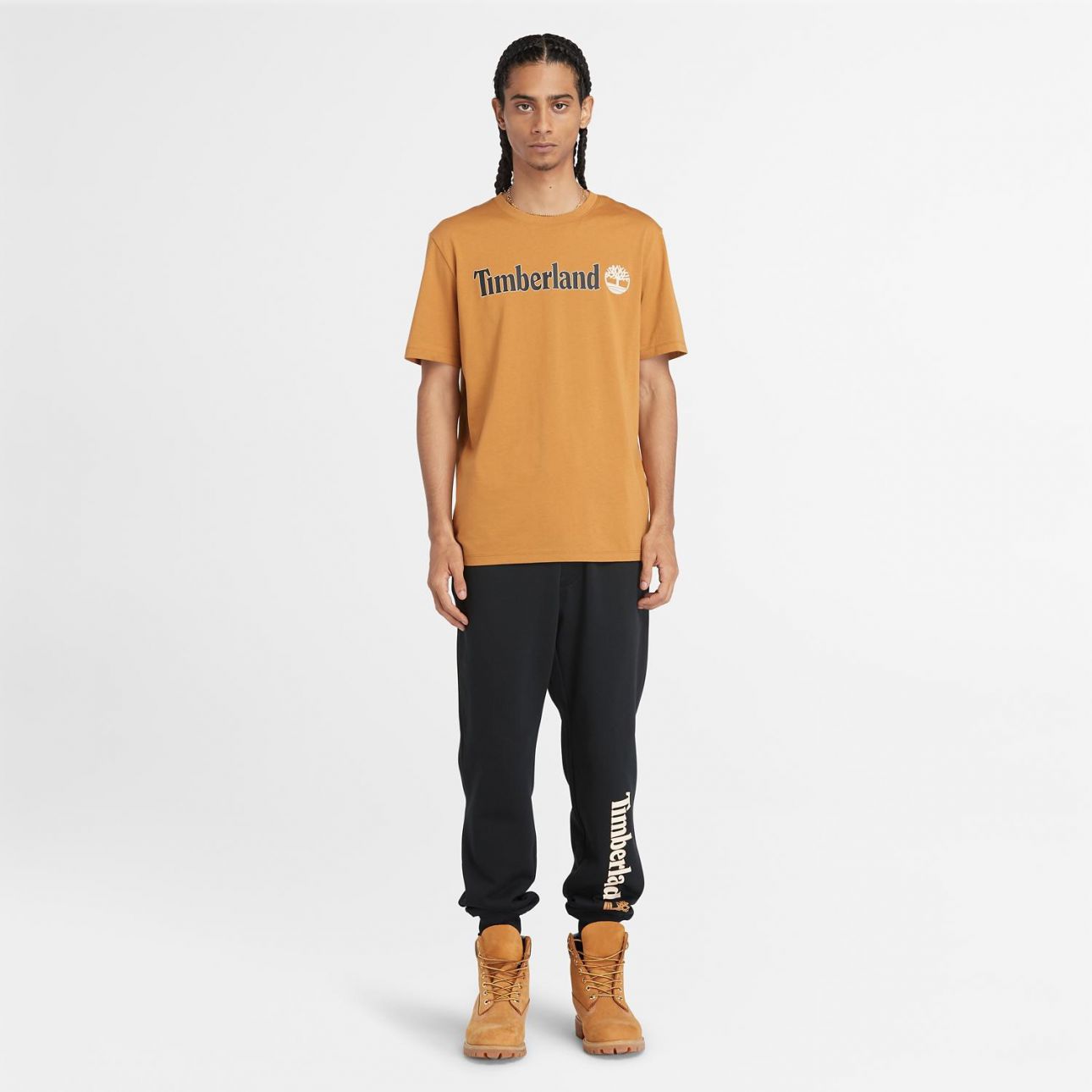 טי שירט לגברים עם הדפס לוגו Timberland