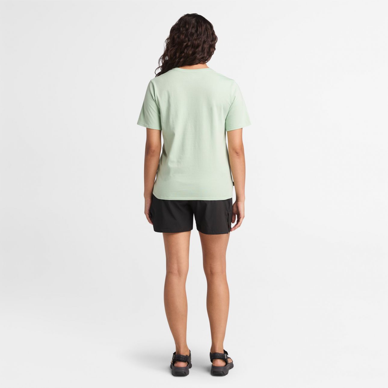 טי שירט קצרה לנשים עם הדפס Timberland