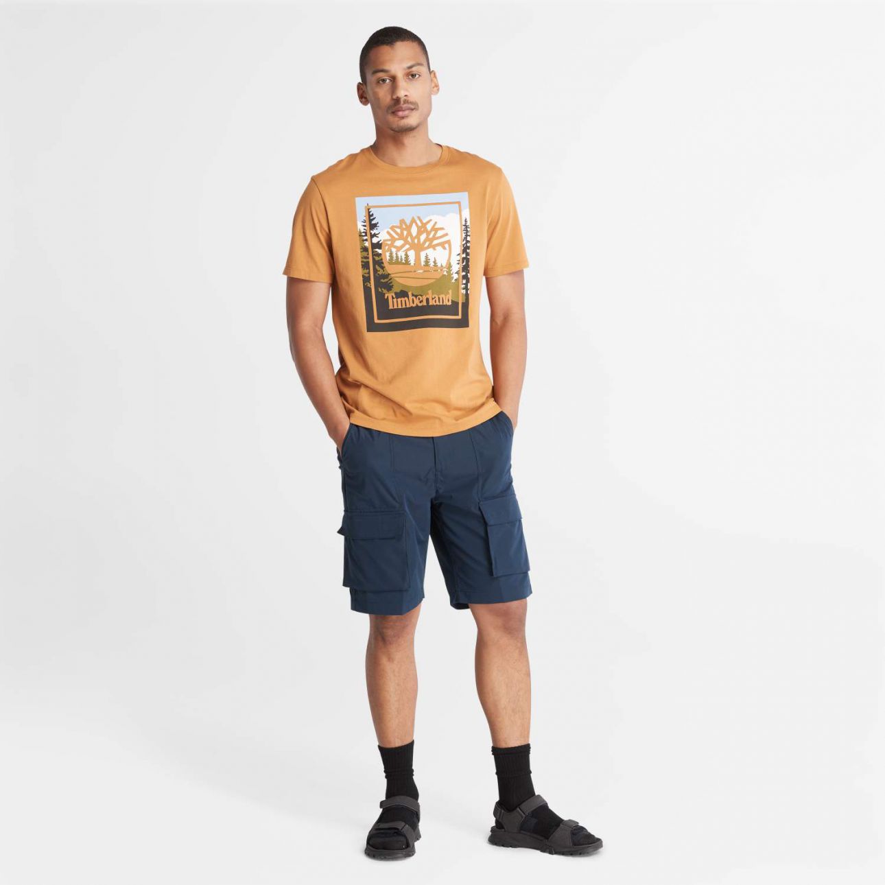 חולצה טי שירט לגבר בסגנון טבע