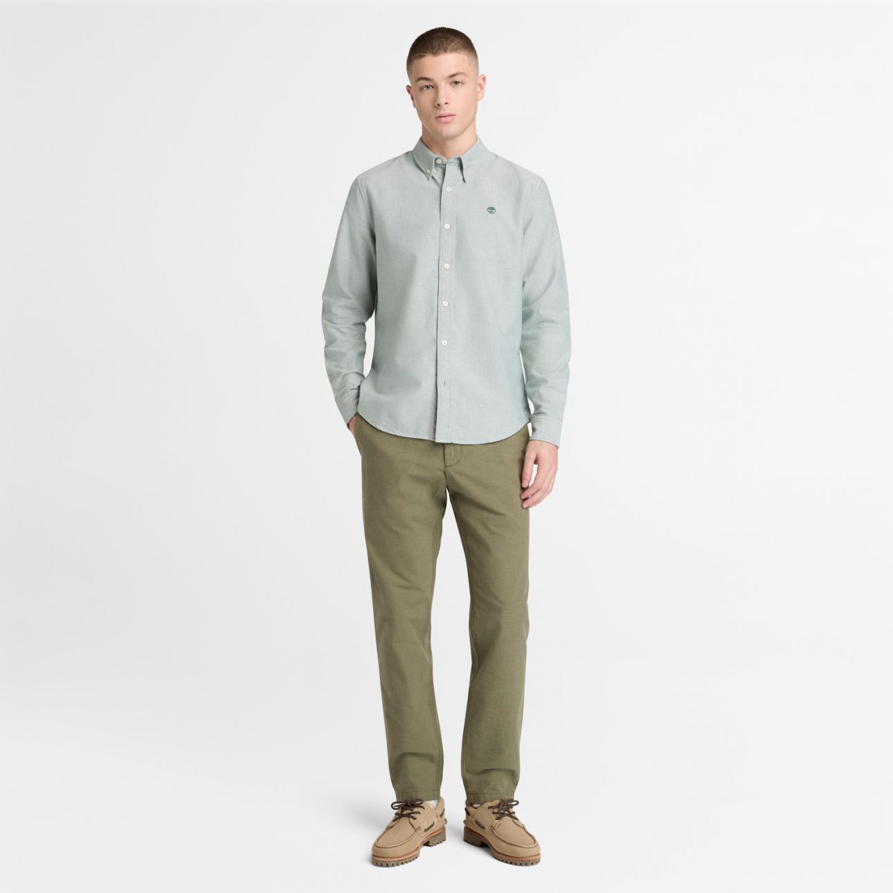 חולצת אוקספורד עם שרוולים ארוכים לגברים