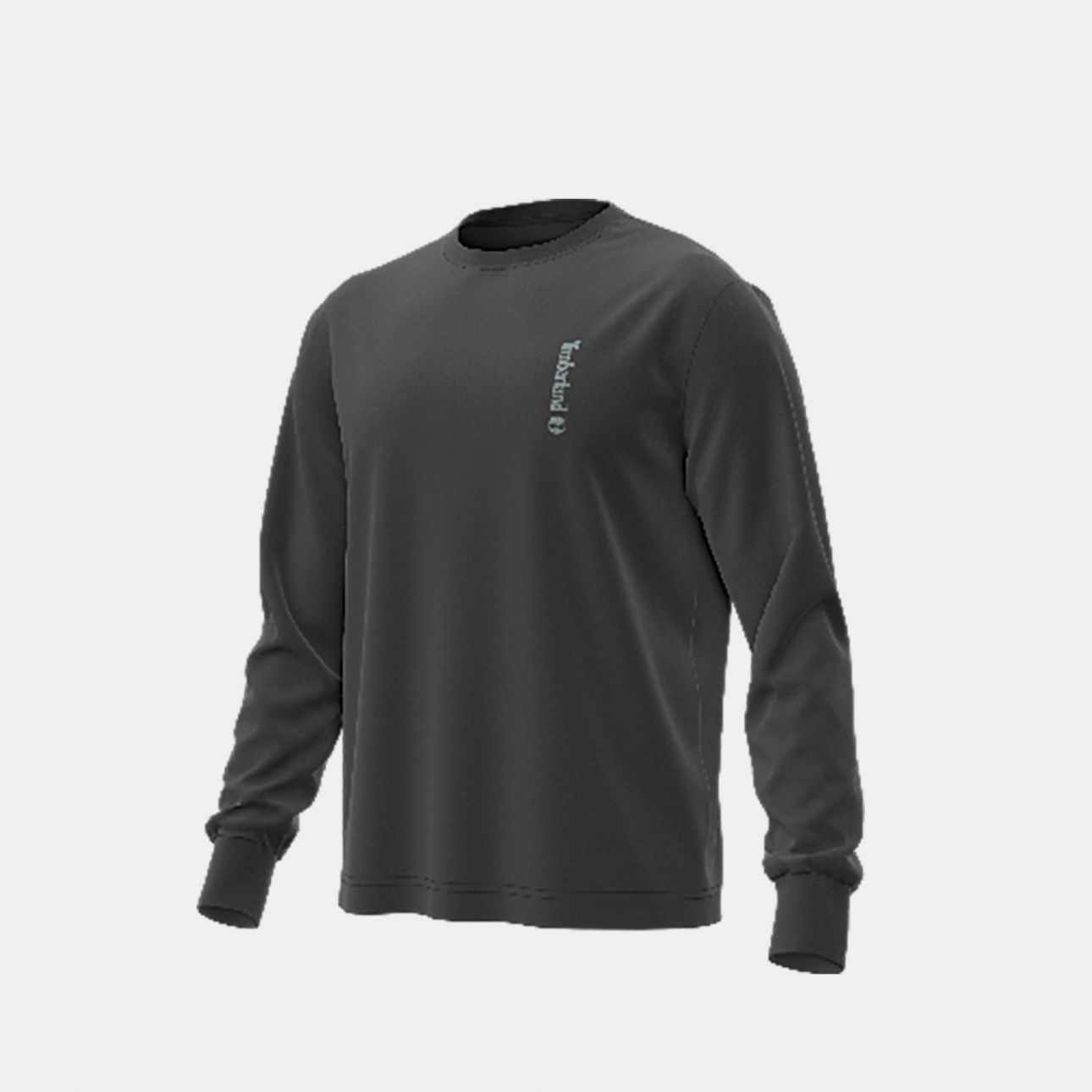 טי שירט שרוול ארוך Timberland עם הדפס אנכי קטן לגברים