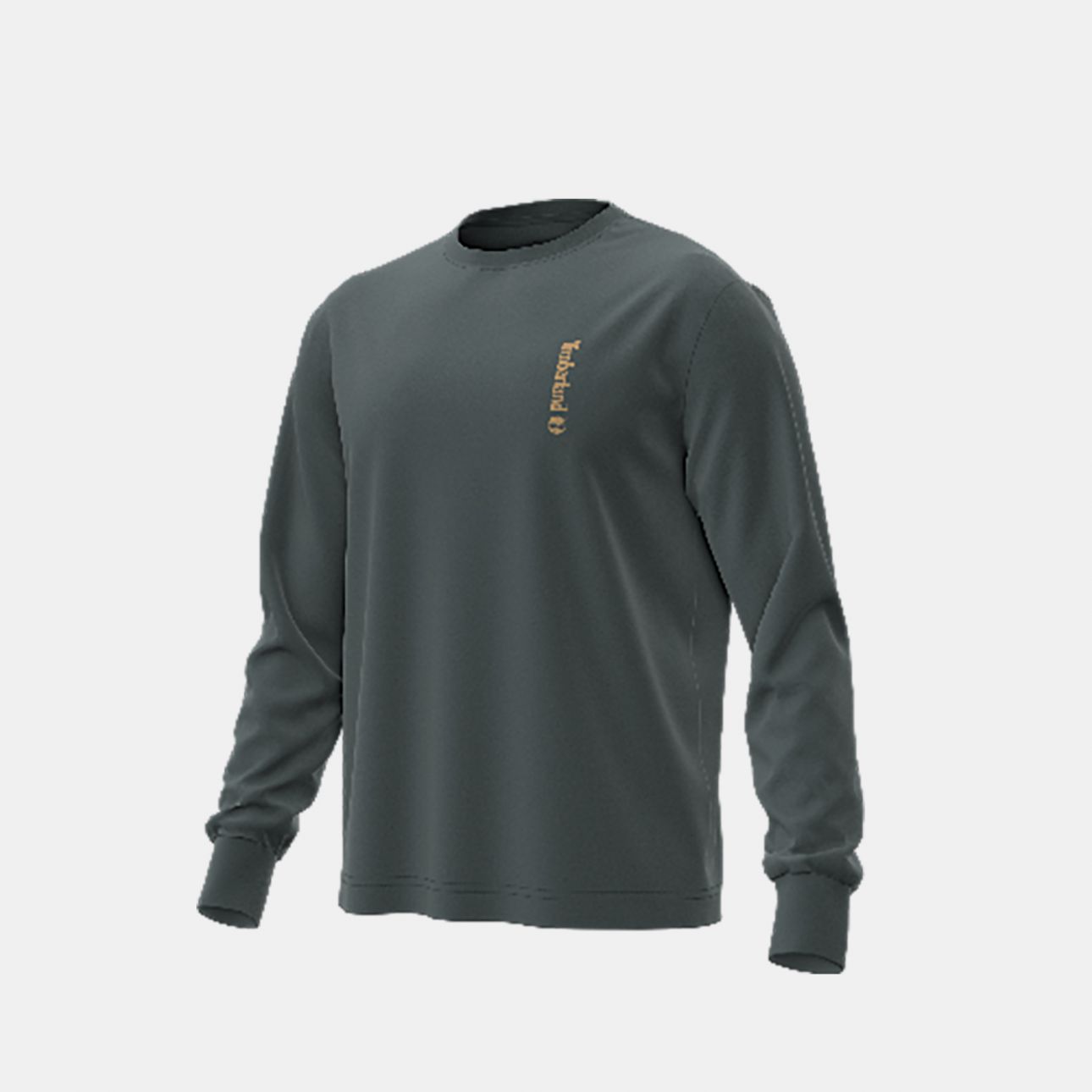 טי שירט שרוול ארוך Timberland עם הדפס אנכי קטן לגברים