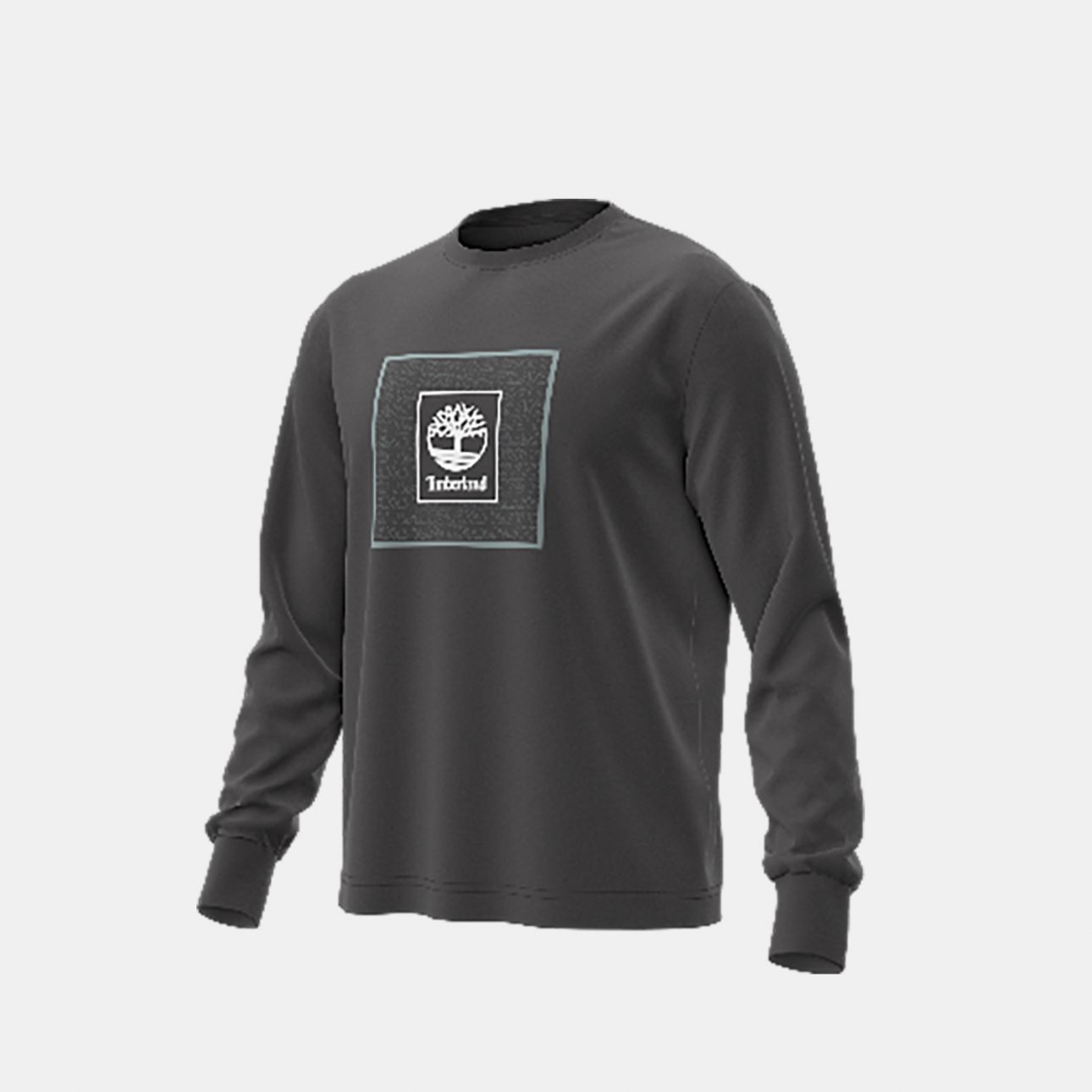 טי שירט שרוול ארוך Timberland עם הדפס לוגו ריבועי לגברים