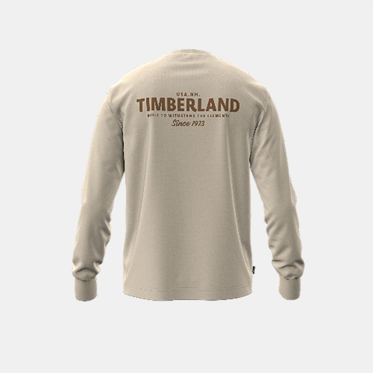 טי שירט שרוול ארוך Timberland עם הדפס טקסט בגב