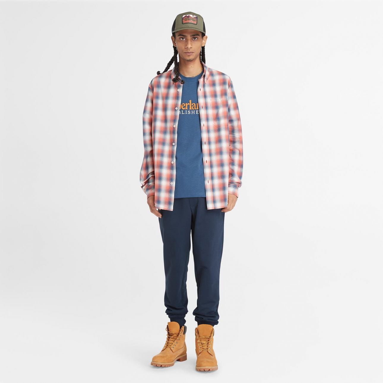 טי-שירט עם רקמת לוגו Timberland לגברים