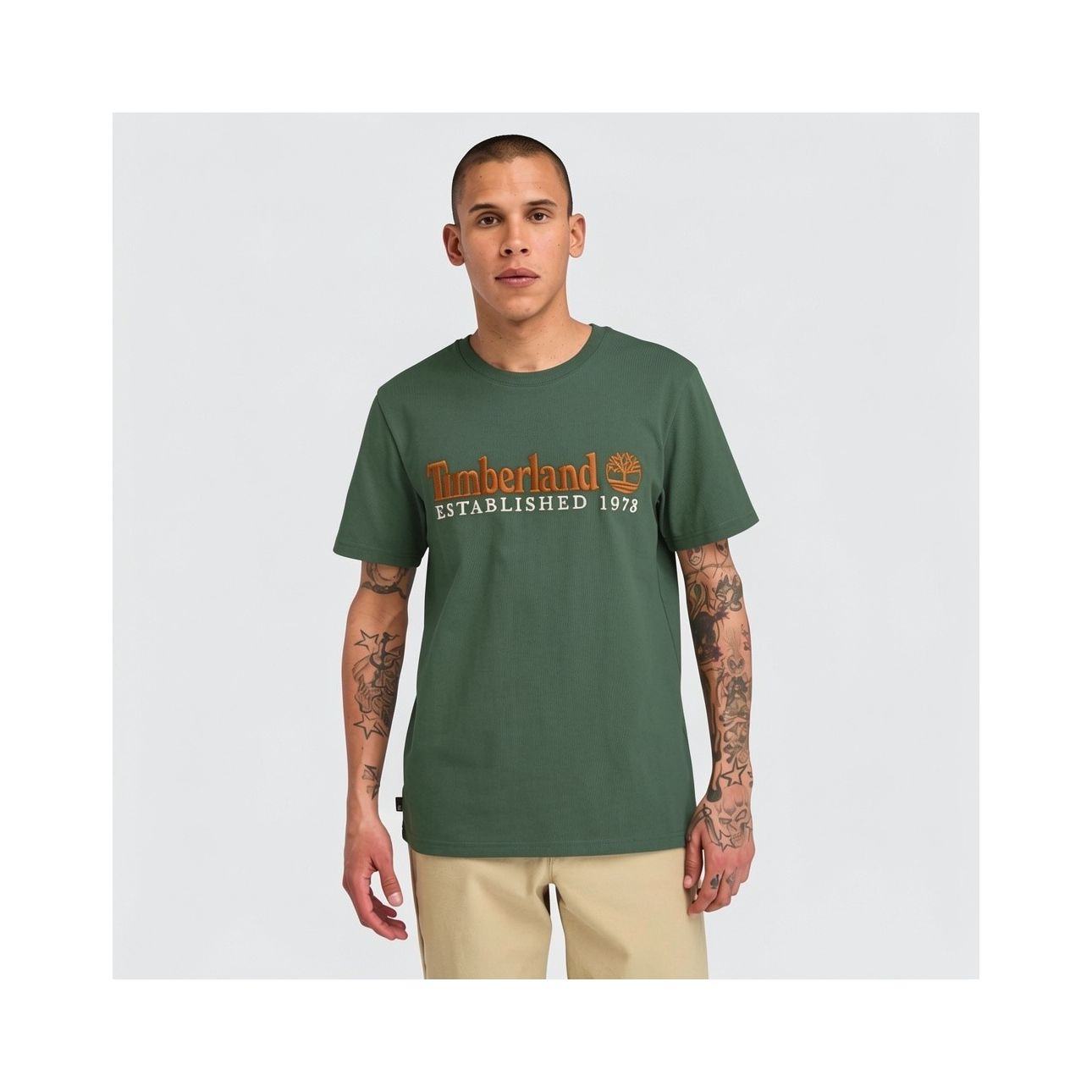 טי-שירט עם רקמת לוגו Timberland לגברים