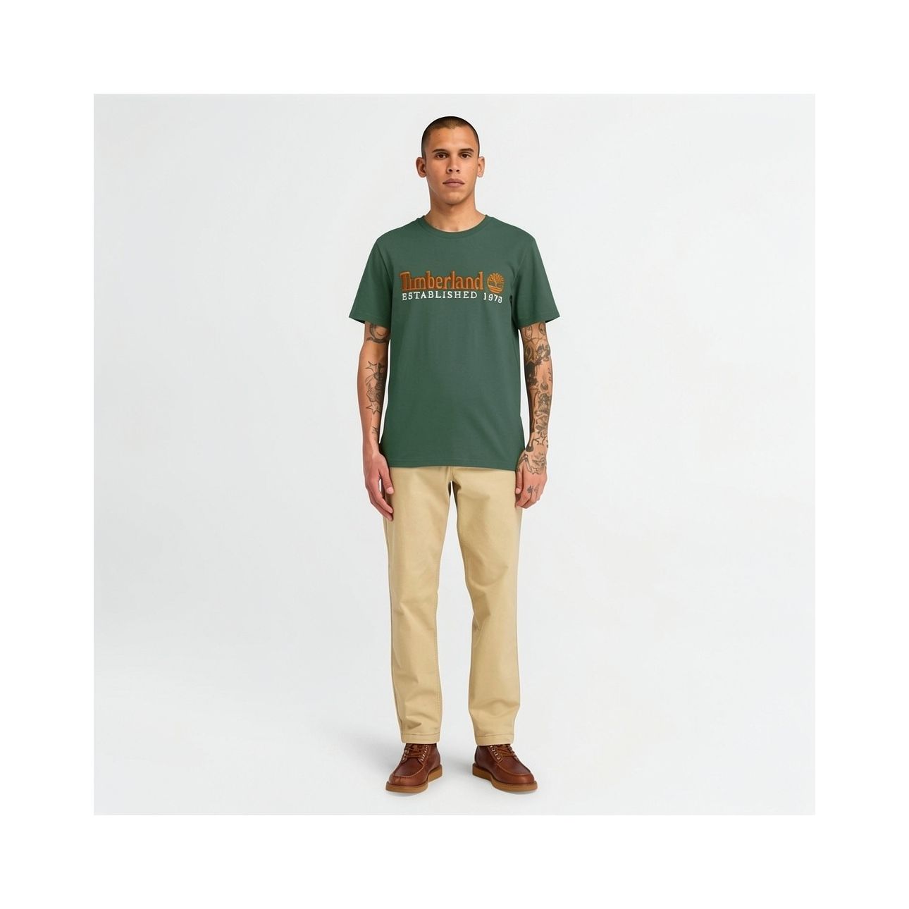 טי-שירט עם רקמת לוגו Timberland לגברים