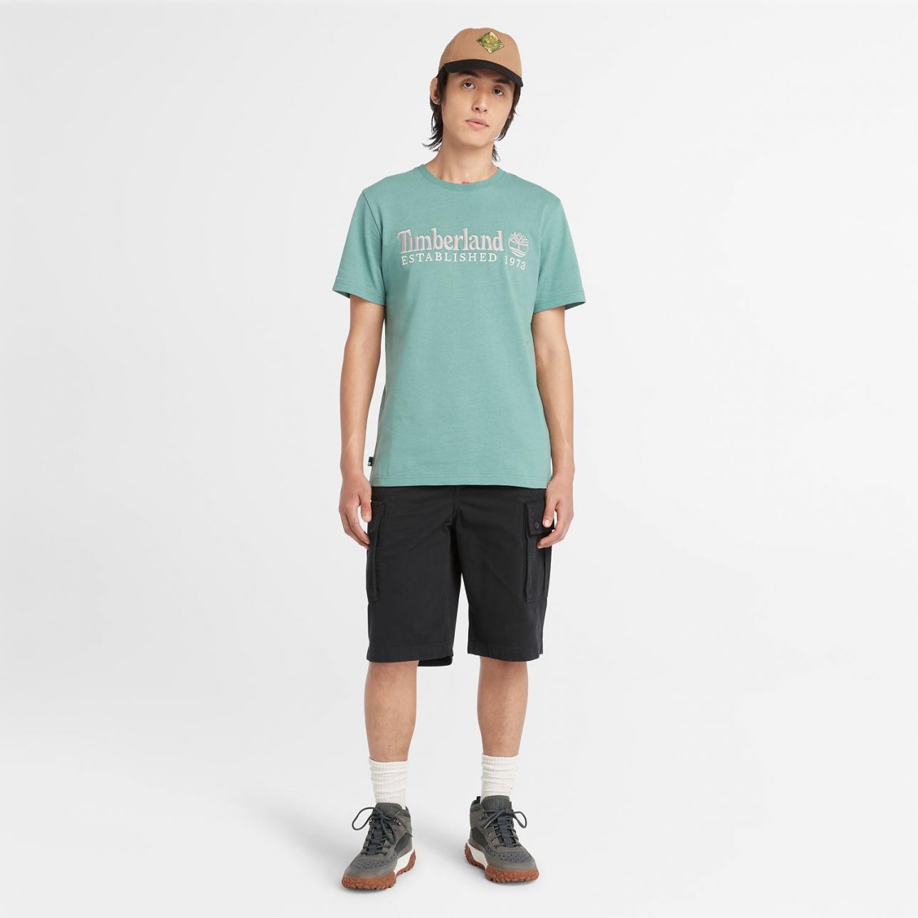 טי-שירט עם רקמת לוגו Timberland לגברים