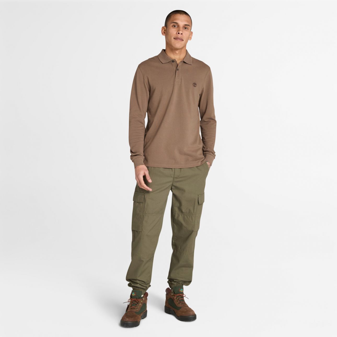 חולצת פולו ארוכה ואיכותית Timberland® לגבר