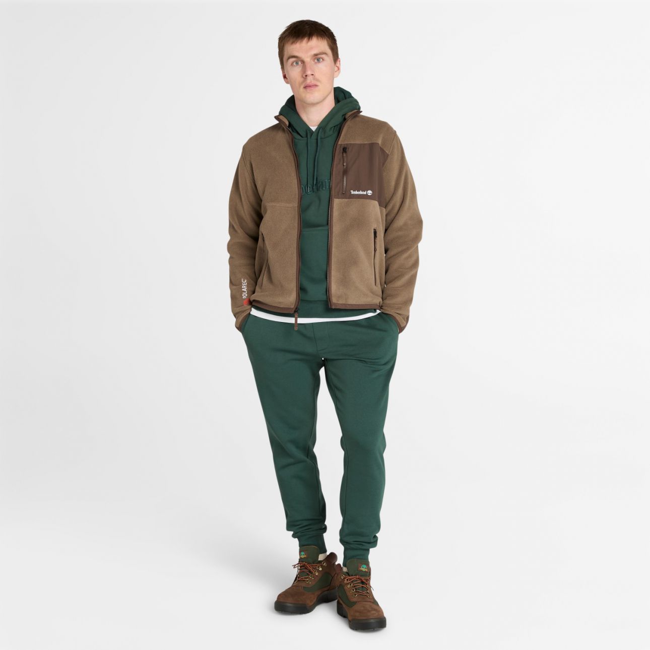 סווטשירט עם כובע ולוגו Timberland® רקמה לגבר